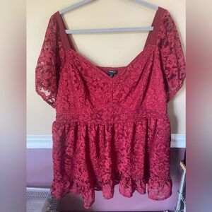 Torrid Babydoll Lace Top